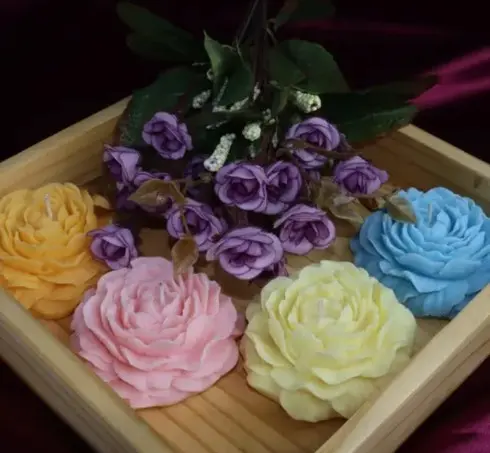 Luxury pure sot wax peony candles